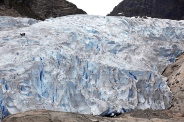 Norveç, jostedalsbreen Milli Parkı. ünlü briksdalsbreen glac