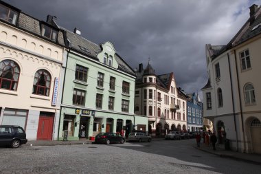 alesund sokakta. Norveç
