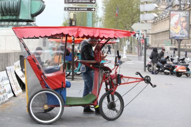 Rickshaw in Paris clipart