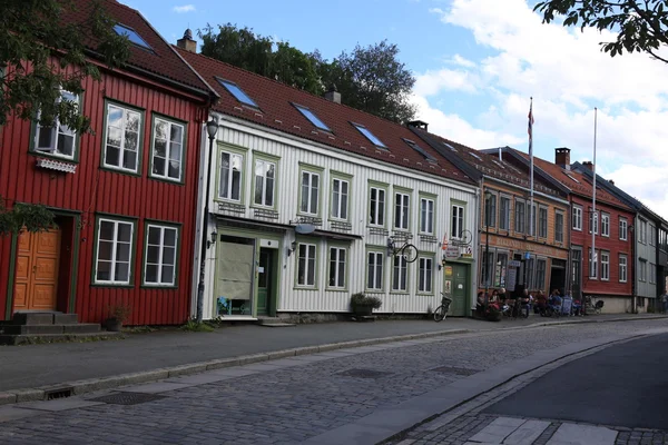 Evler Trondheim, Norveç — Stok fotoğraf