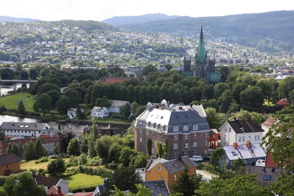 Panoráma města Trondheim Norsko — Stock fotografie