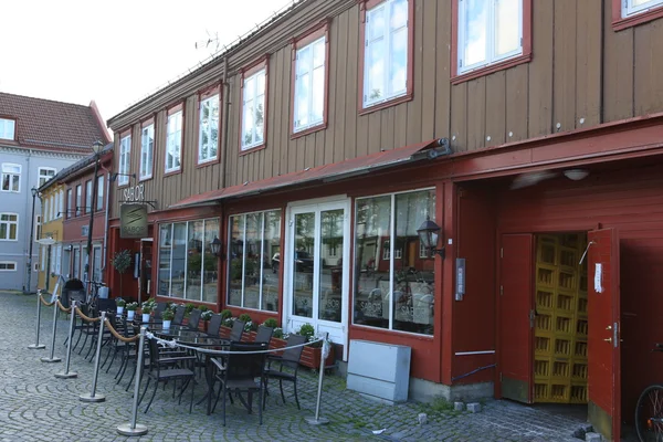 Straat in trondheim, Noorwegen — Stockfoto