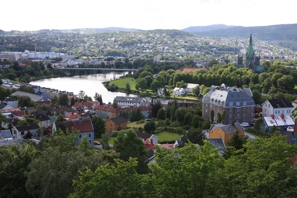 Trondheim cityscape Norveç — Stok fotoğraf