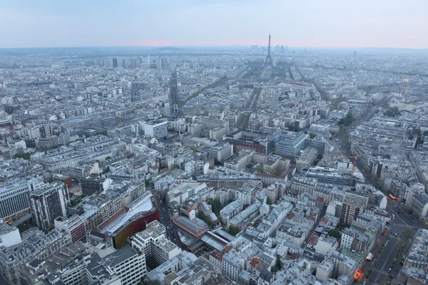 Eiffeltornet och takåsarna i paris Frankrike — Stockfoto