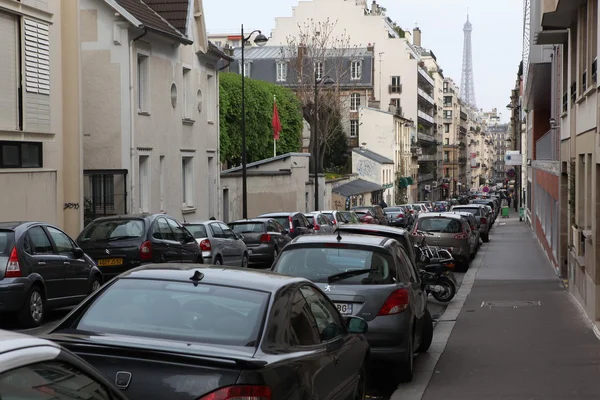 Uitzicht op de straat in Parijs — Stockfoto