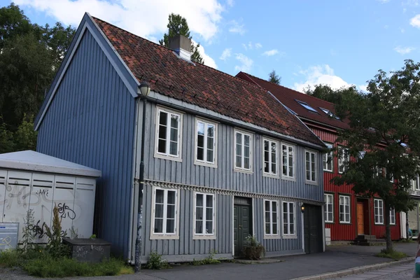 Straat in trondheim, Noorwegen — Stockfoto