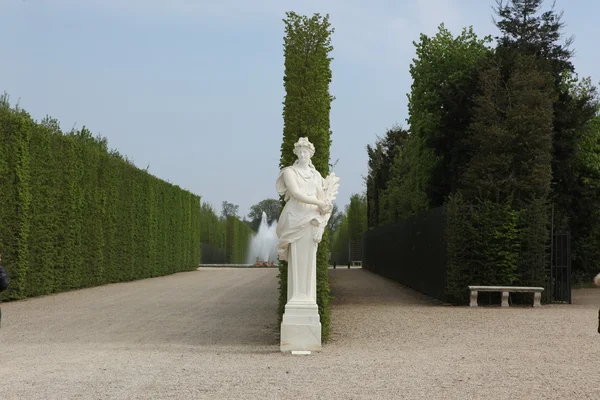 Statue auf einem Weg durch den Garten von Versailles — Stockfoto