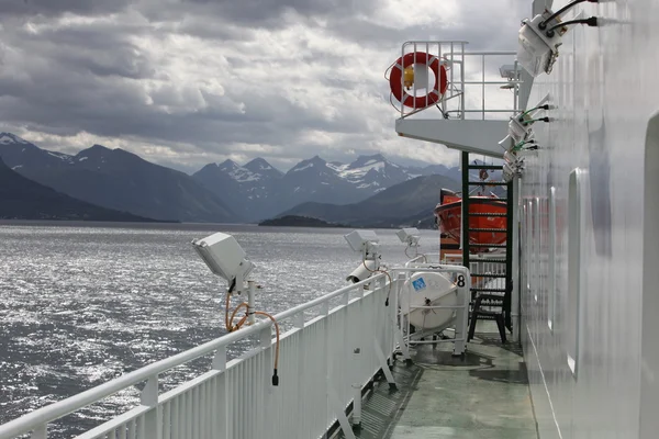 Onboard Kuzey Denizi'nde feribot tekne yelken — Stok fotoğraf