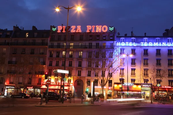 View of Paris streets by night — Stock Photo, Image