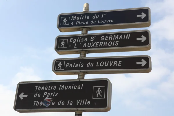 Information signage in Paris — Stock Photo, Image