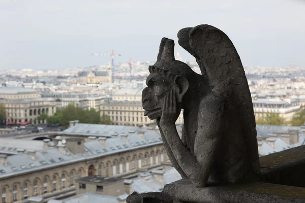 Chimaera (mythologie) aan notre dame kathedraal — Stockfoto