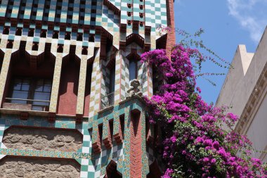 ünlü casa vicens tasarlanmış tarafından Antoni gaudi. Landmark Barcelona, İspanya.