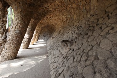 Barselona, İspanya 'da Park Guell.