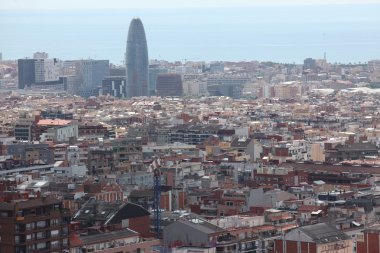 Barcelona 'nın panoramik görünümü