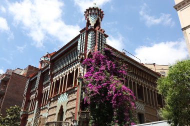 ünlü casa vicens tasarlanmış tarafından Antoni gaudi. Landmark Barcelona, İspanya.