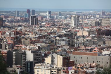 Barcelona 'nın panoramik görünümü