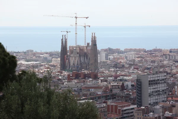 Barcelona-Panorama mit Sagrada Familia — Stockfoto