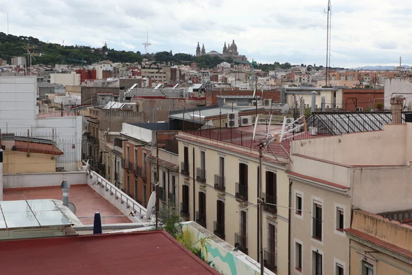 Удивительные крыши Барселоны — стоковое фото