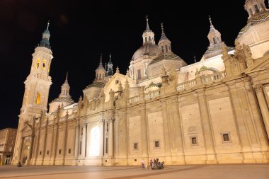 Our Lady of the Pillar Basilica, Zaragoza, Spain clipart