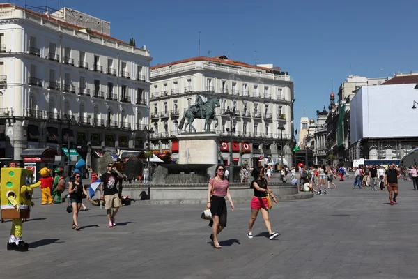 Straten van madrid, Spanje-hoofdstad — Stockfoto