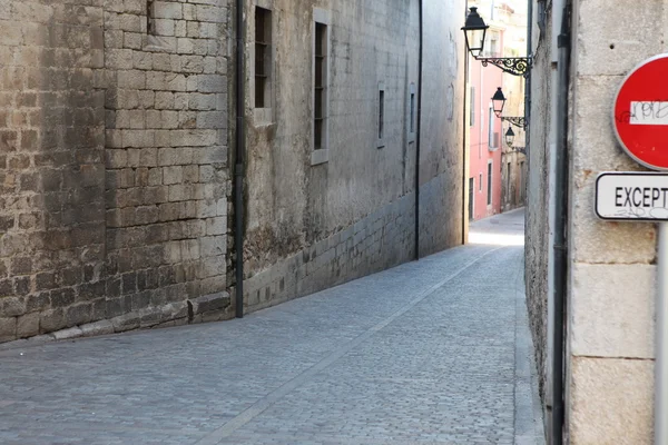 Ulice girona, Katalánsko — Stock fotografie