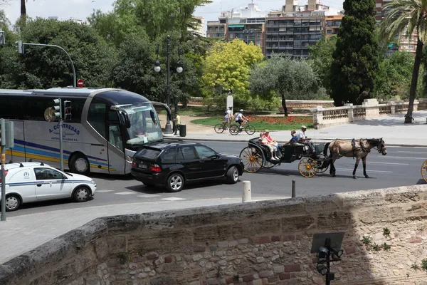 Przewóz na drodze w Walencji. — Zdjęcie stockowe