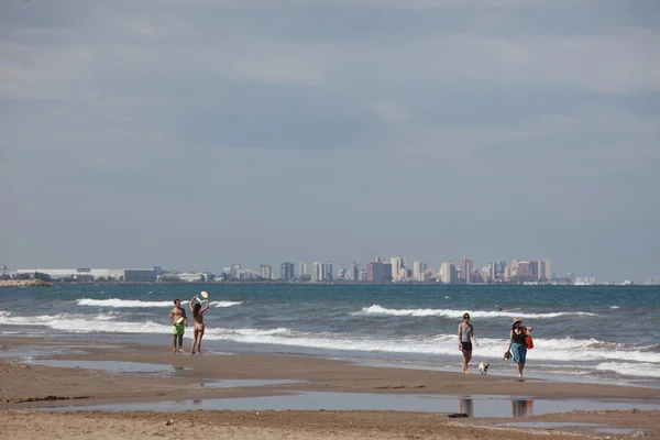 Na plaży w Walencji — Zdjęcie stockowe