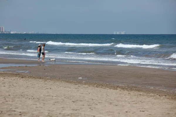 Op strand in valencia — Stockfoto