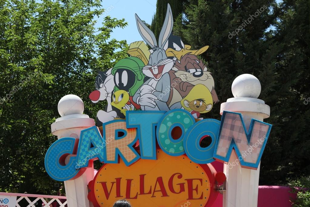 Cartoon village in Warner brothers park. Madrid