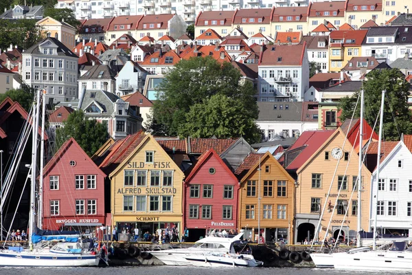 Bergen, Norsko - cca Červenec 2012: výhled na město cca červenec, 2012 v Kazda — Stock fotografie