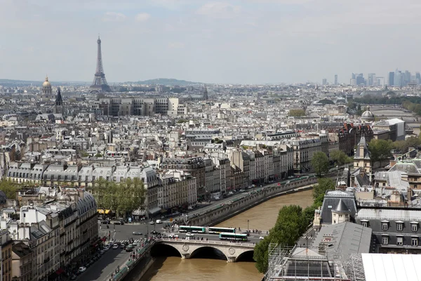 Pohled na pařížskou katedrálu Notre Dame — Stock fotografie