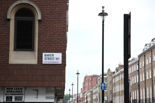 Baker vägskylt, westminster, london, Storbritannien — Stockfoto