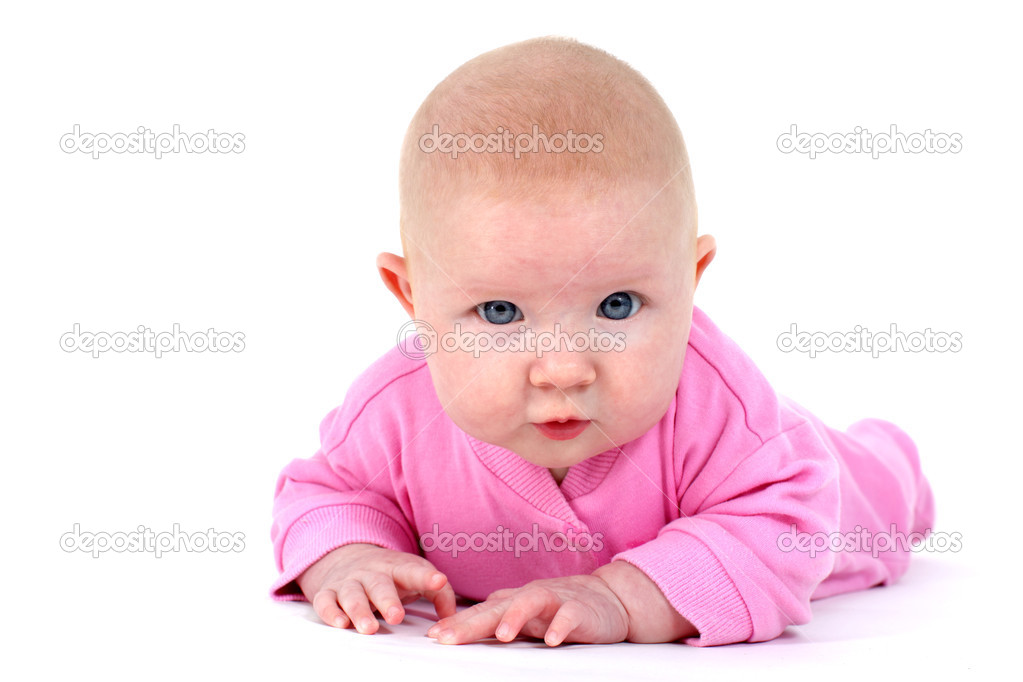 Adorable Petit Bebe De 3 Mois Avec Les Yeux Bleus Image Libre De Droit Par Konstantin32 C