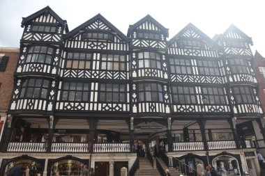 Tudor tarzı binalar Chester, İngiltere