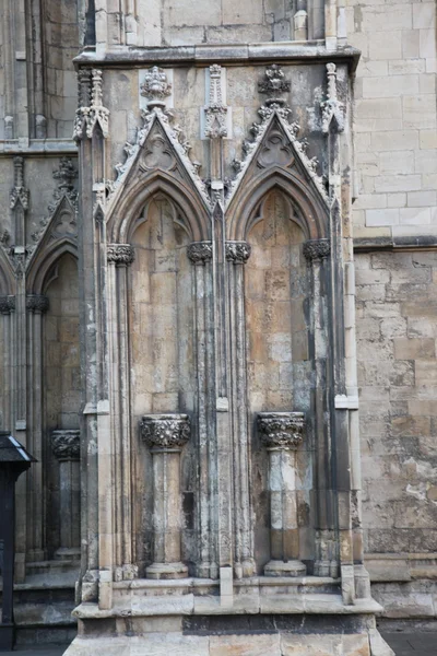 Elemento di arredamento esterno di York Minster — Foto Stock