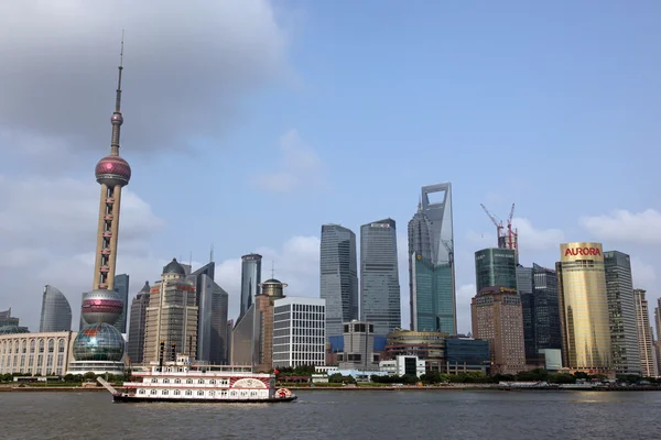 Šanghaj pudong panoramatu — Stock fotografie