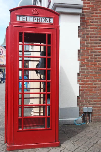 A piros telefonfülke — Stock Fotó