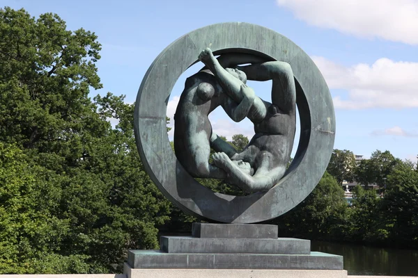 ノルウェー、オスロでヴィーゲラン公園の彫像 — ストック写真