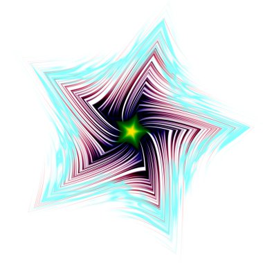 beyaz zemin üzerinde soyut yıldız