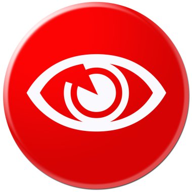 daire düğmesi, simge, kırmızı renge göre mevcut göz işareti