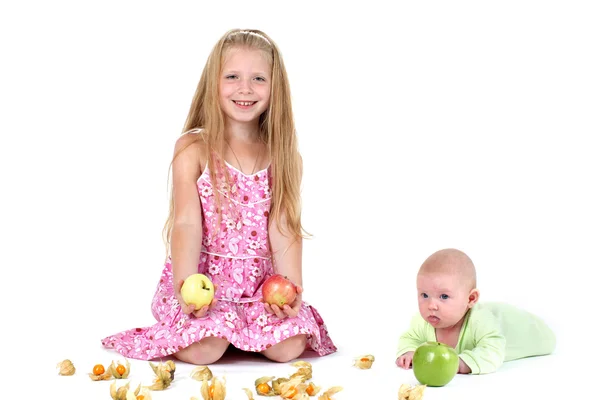 Adorable little two sisters — Stock Photo, Image