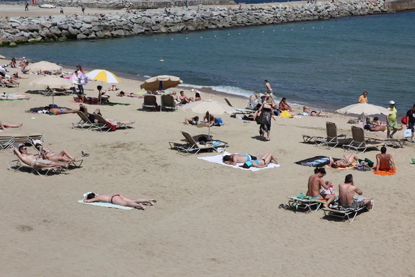 Zatłoczonej plaży — Zdjęcie stockowe