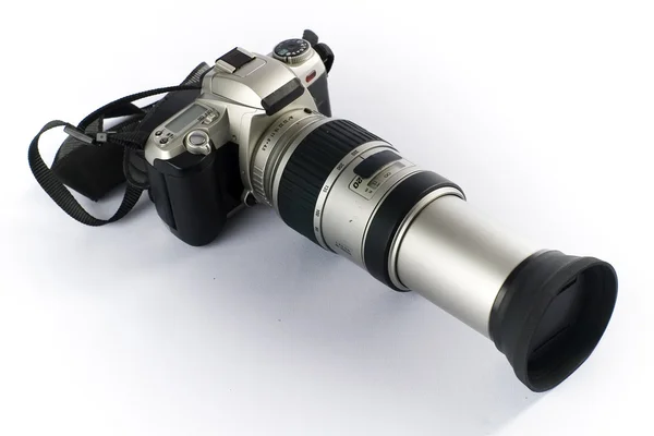 Fotocamera reflex digitale a obiettivo singolo con zoom — Foto Stock