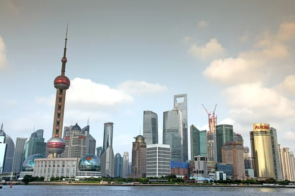 SHANGHAI: Shanghai Pudong vista horizonte de — Fotografia de Stock