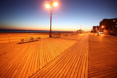 Brighton beach coney Island, new york, ABD'de akşam