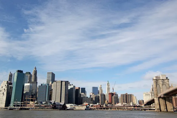 Manhattan és Brooklyn-híd, New York, Amerikai Egyesült Államok — Stock Fotó