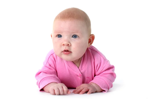 Adorable little infant 3 month old with blue eyes — Stock Photo, Image