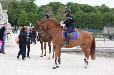 Yerel ve turizm ünlü tuileries bahçesinde