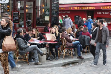 Görünümü tipik paris Cafe