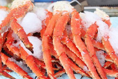 taze Yengeç bacakları seafood Market